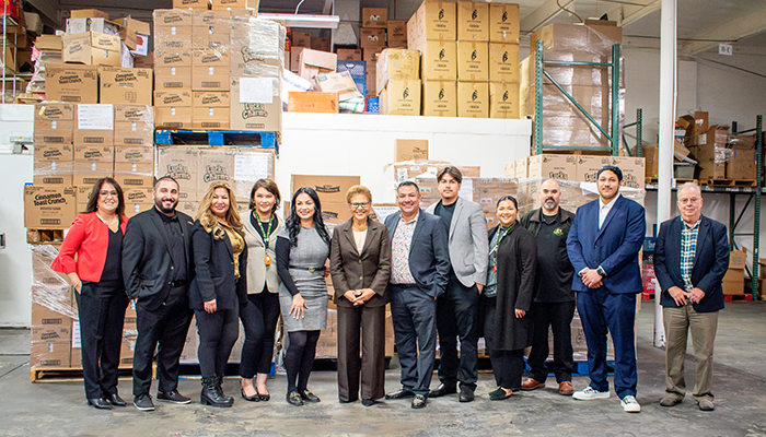 pictured left to right: LA City Mayor Karen Bass with Fresh Start Healthy Meals CEOs, Veronica Alcaraz and Juan Carlos Saucedo LA City Mayor Bass (center) visits Fresh Start Healthy Meals to tour their business operations on December 11, 2024