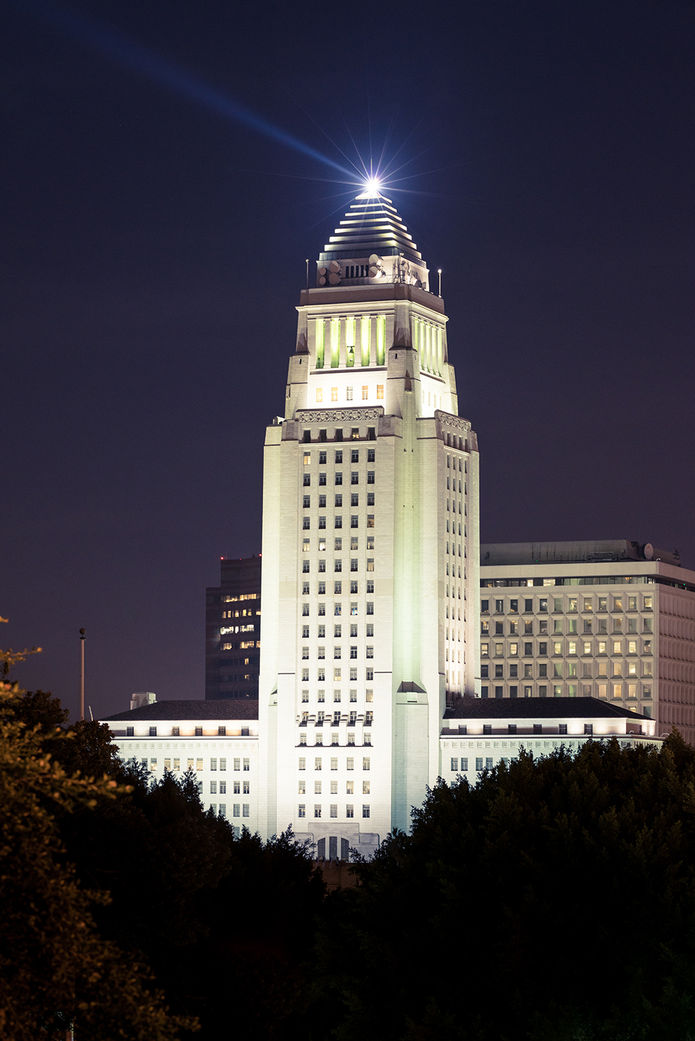 Los Angeles City Hall at night